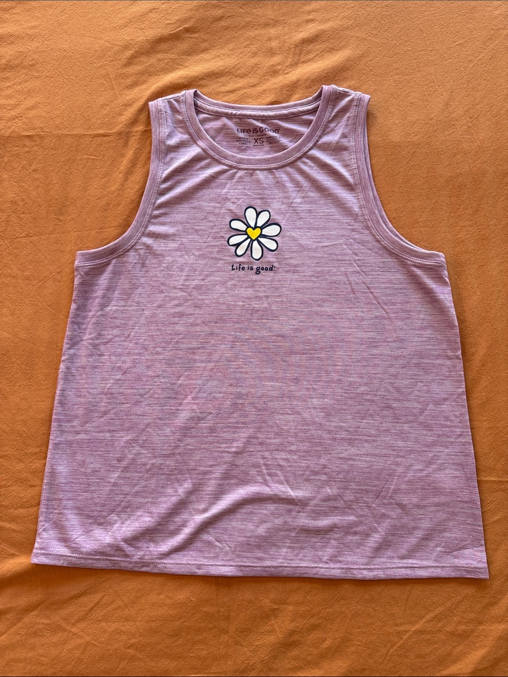 Life Is Good Pink/Lavender Daisy Tank Top - Women’s xs